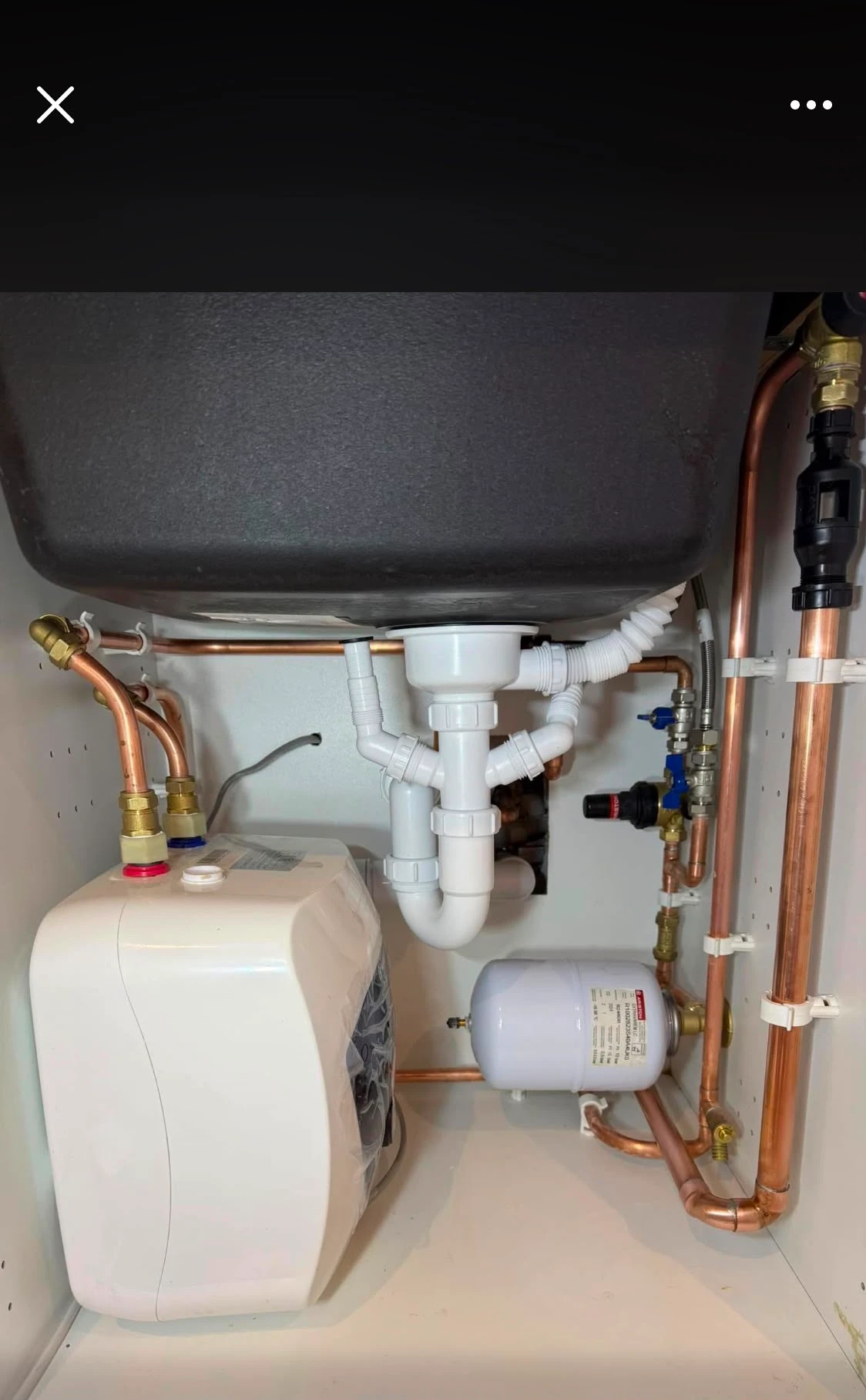 underside of sink